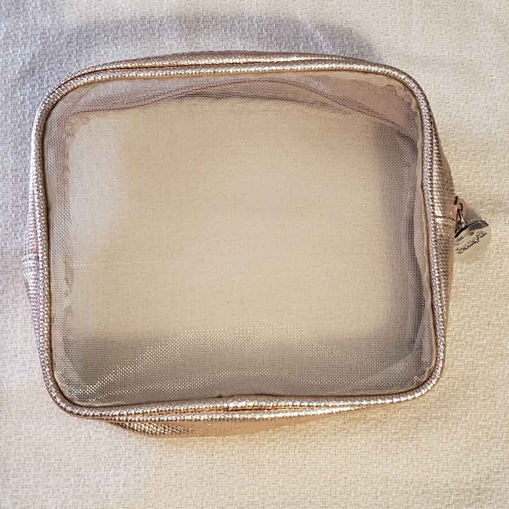 SOLD LOCALLY!!!     Benefit rose gold mesh bag